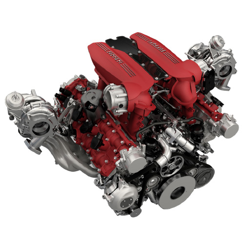 cold air intake engine red motor